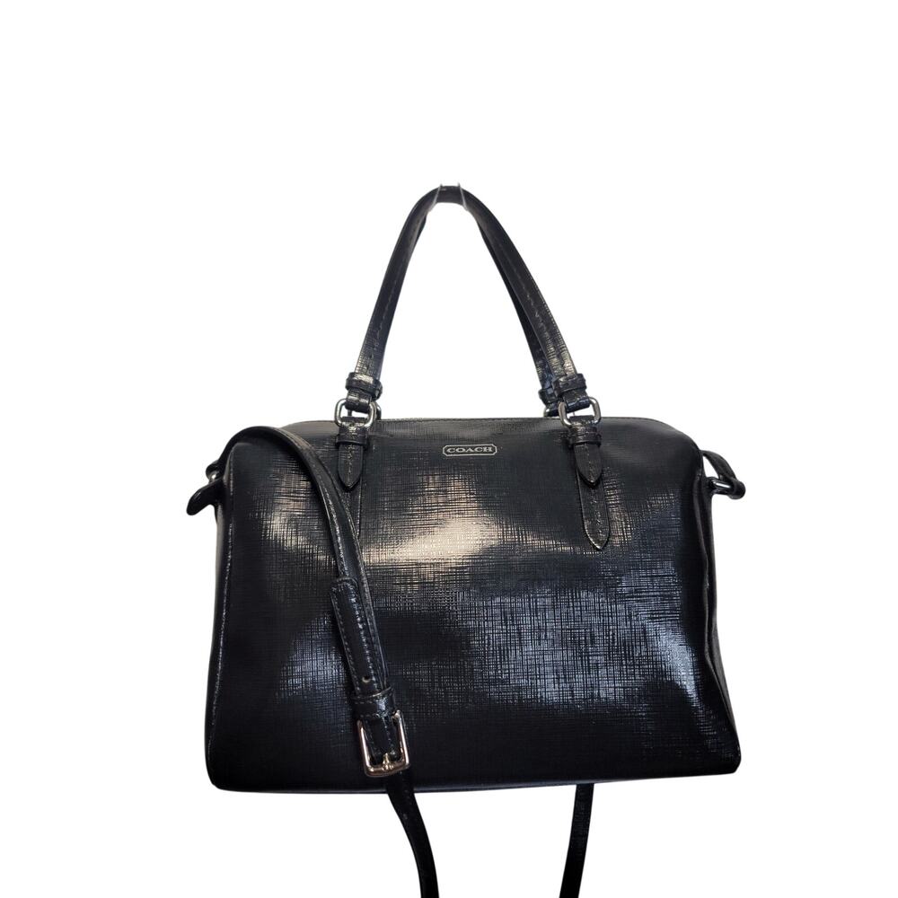Coach Peyton Patent Bennett Mini Satchel Black